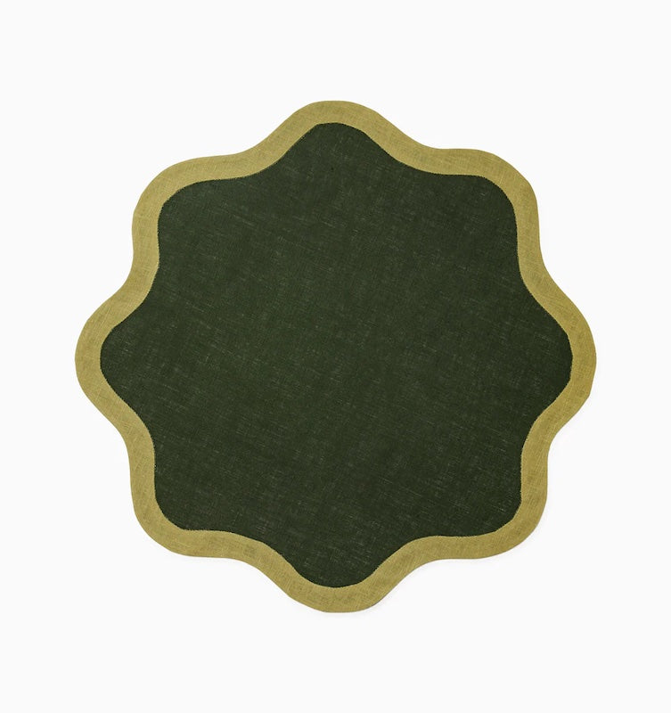 Ondulato Napkins Forest and Celadon