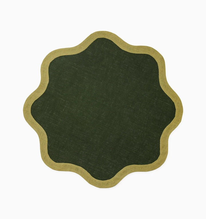 Ondulato Napkins Forest and Celadon
