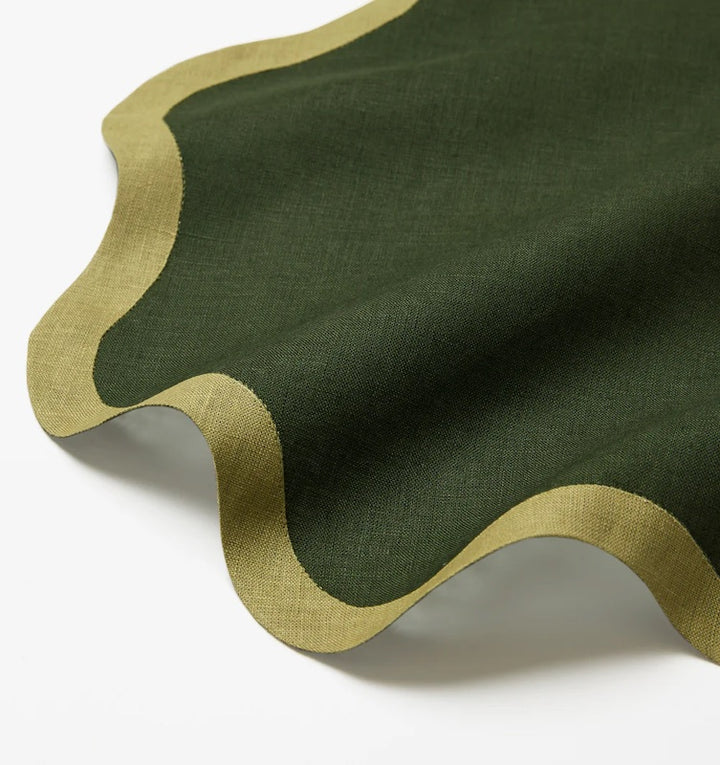 Ondulato Napkins Forest and Celadon