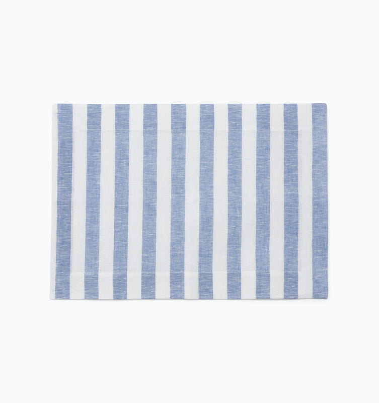Stramare Table Linens in White and Ocean