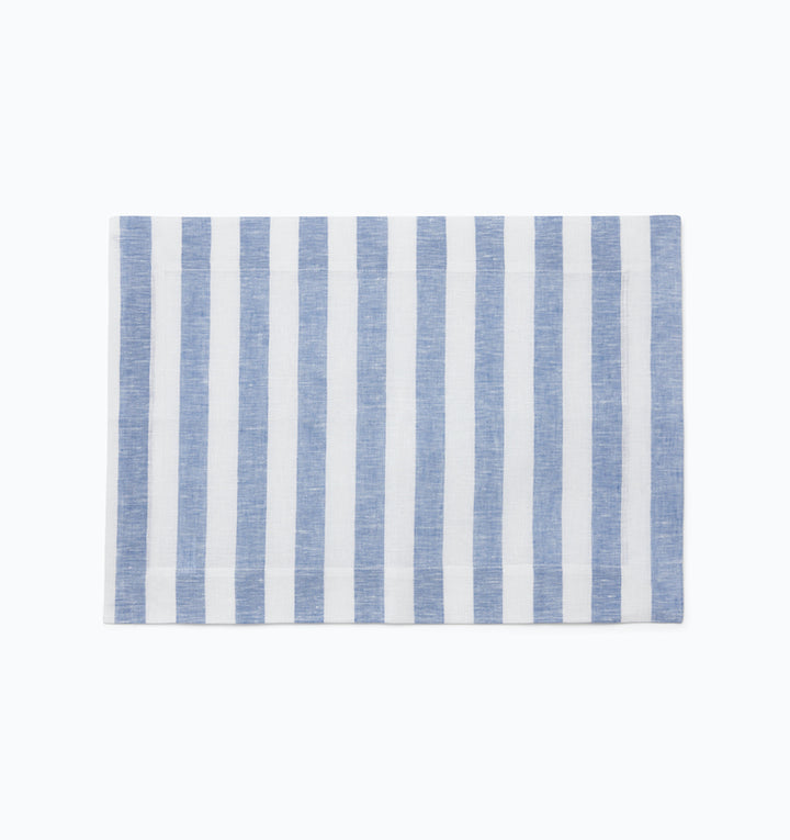 Stramare Table Linens in White and Ocean
