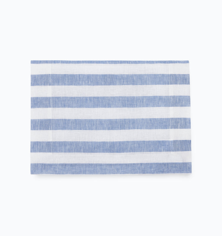 Stramare Table Linens in White and Ocean