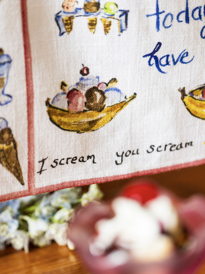 Ice Cream Tea Towel