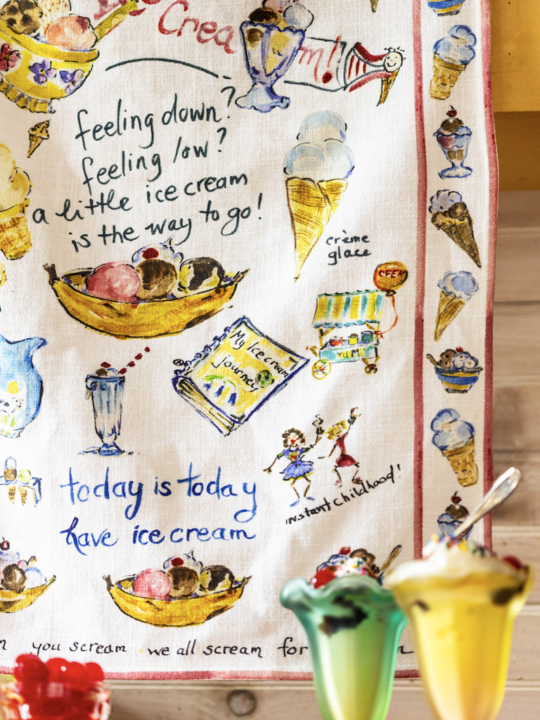 Ice Cream Tea Towel