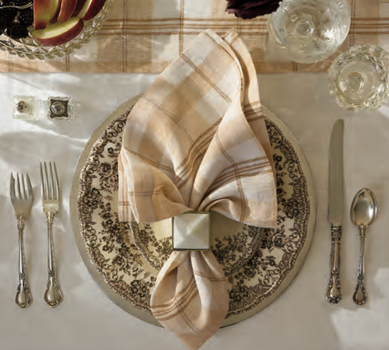 Masseria Table Linens Almond/Oyster