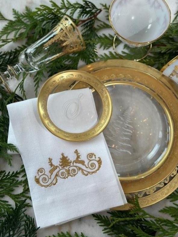 Viennese Christmas Linen Towel