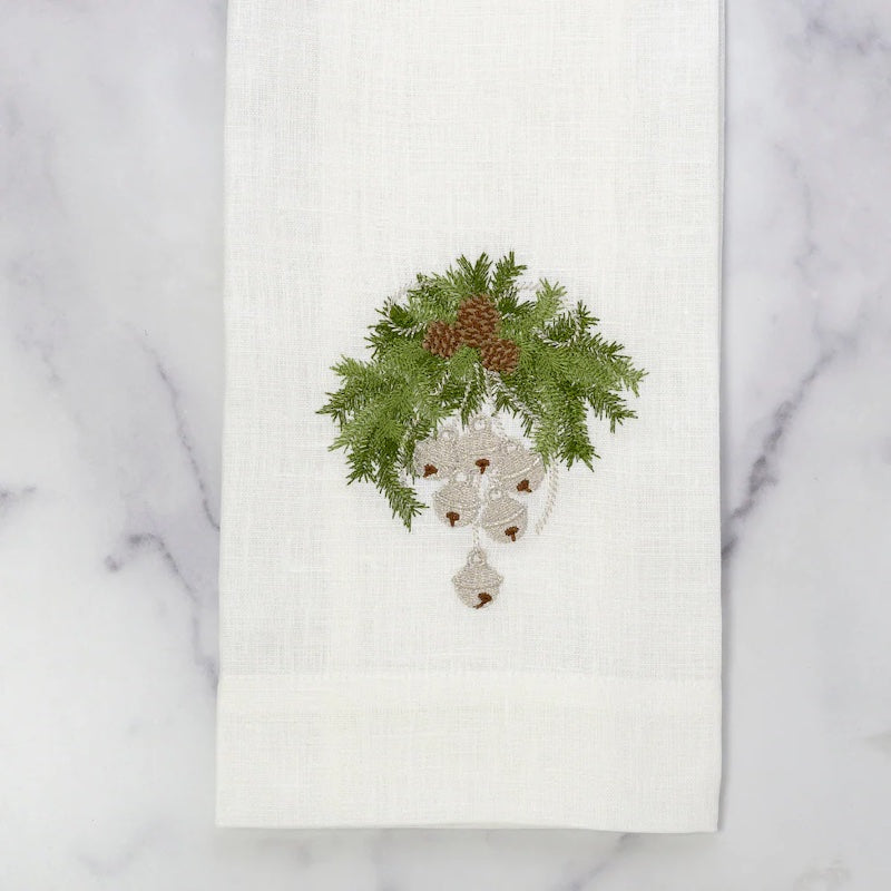 Jingle Bell Swag Linen Towel