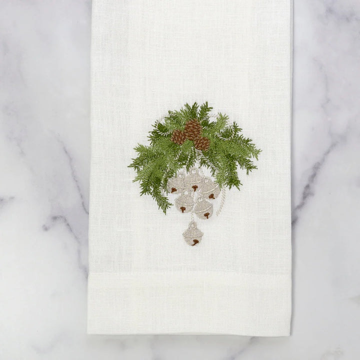 Jingle Bell Swag Linen Towel