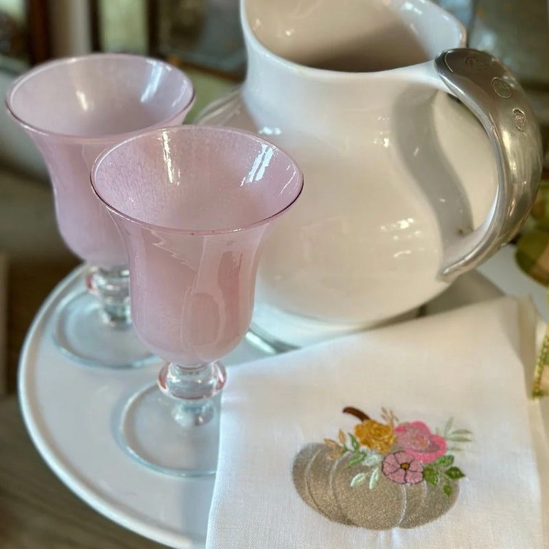 Floral Pumpkin Linen Towel