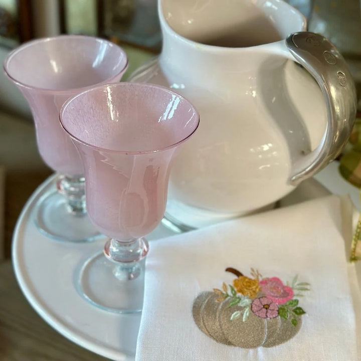 Floral Pumpkin Linen Towel