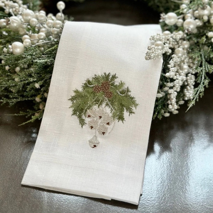 Jingle Bell Swag Linen Towel