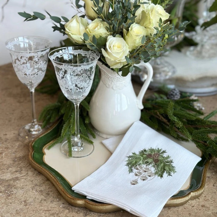 Jingle Bell Swag Linen Towel