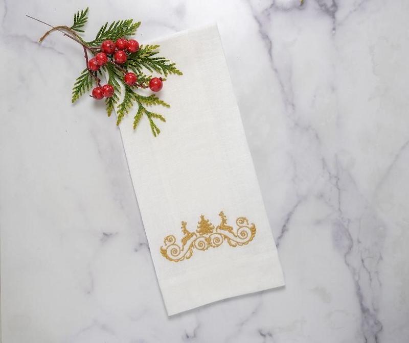 Viennese Christmas Linen Towel