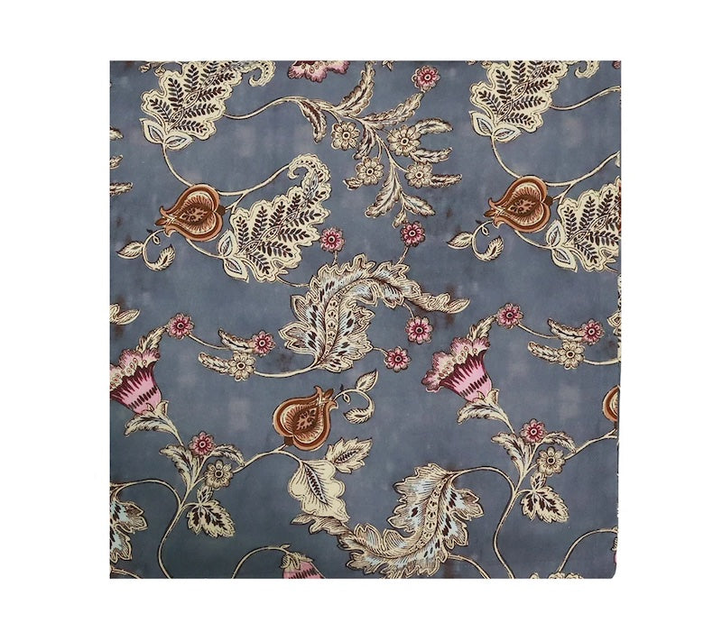 Paisley Vine Tablecloth in Blue & Gray