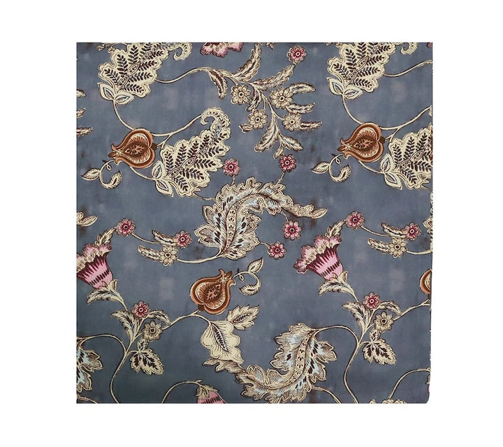 Paisley Vine Tablecloth in Blue & Gray