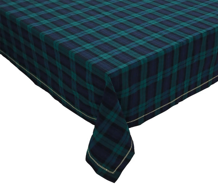 Watchplaid Tablecloth in Blue and Green