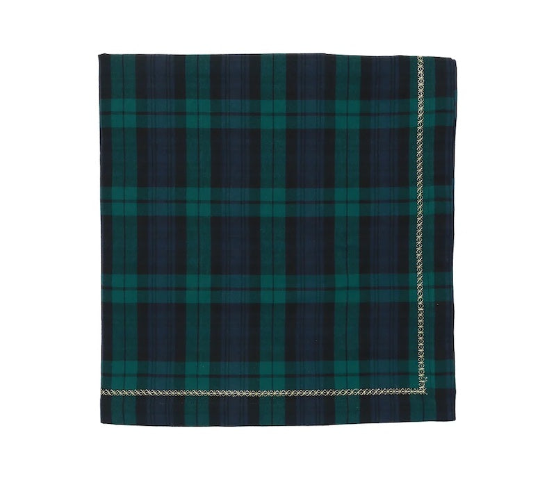 Watchplaid Tablecloth in Blue and Green