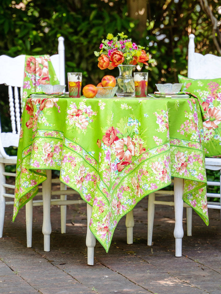 Charming Green Tablecloth