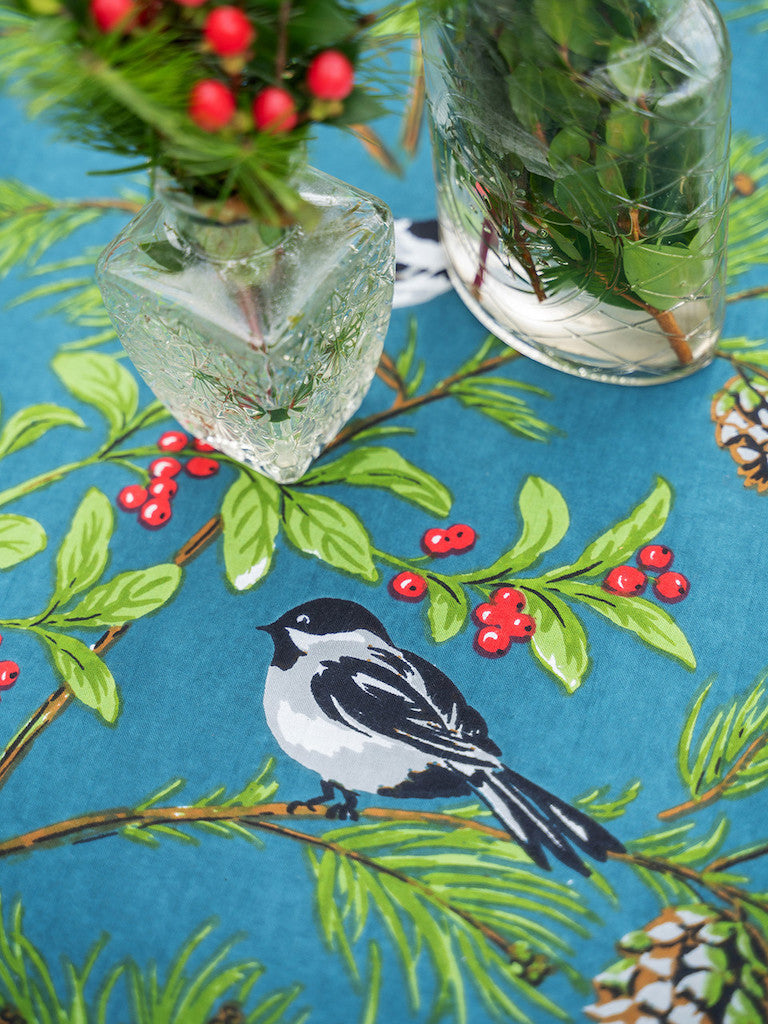 Chickadee in Winter Blue