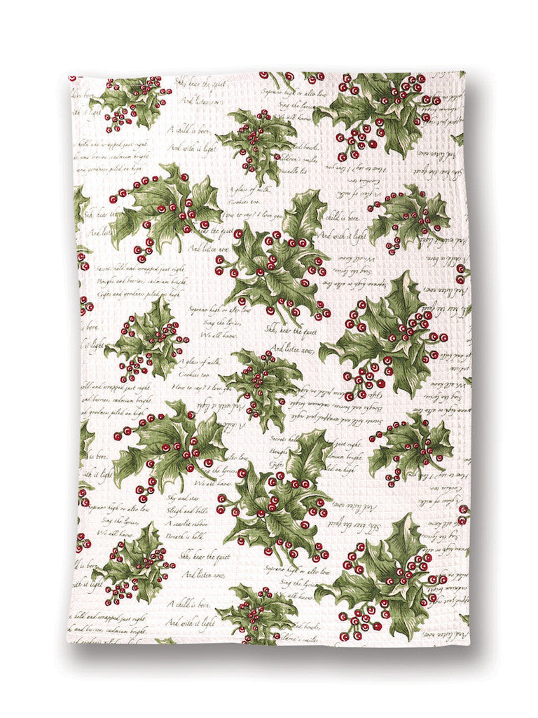 Holly Song in Ecru Tea Towel