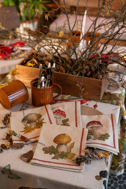 Grifola Dinner Napkins Linen