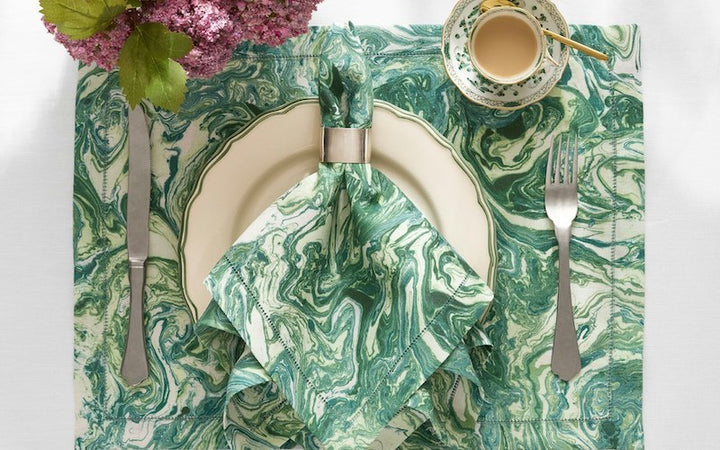 Matouk Balthazar Table Linens Emerald