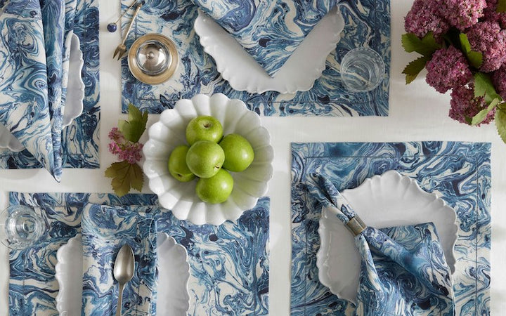 Matouk Balthazar Table Linens Lapis