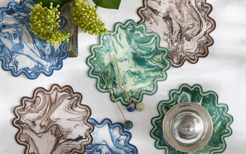 Matouk Balthazar Table Linens Topaz