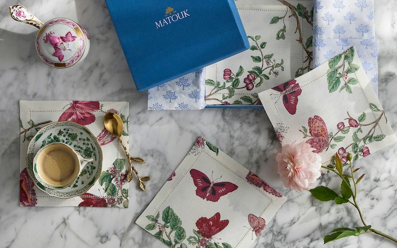 Matouk Schumacher Baudin Butterfly Table Linens