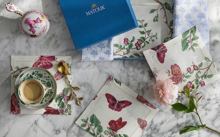 Matouk Schumacher Baudin Butterfly Table Linens