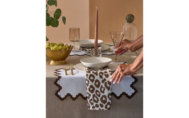 Matouk Schumacher Iconic Leopard Table Cinder