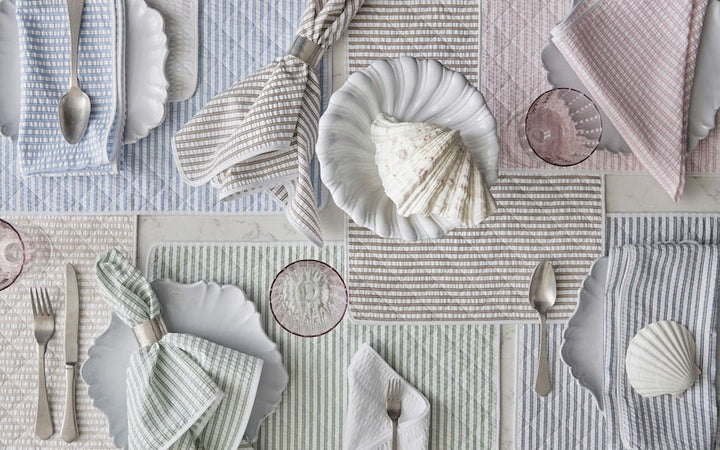 Matouk Matteo Table Linens Azure