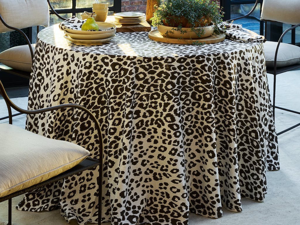 Matouk Schumacher Iconic Leopard Table Cinder