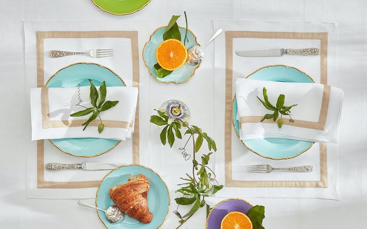 Matouk Lowell Table Linens Green