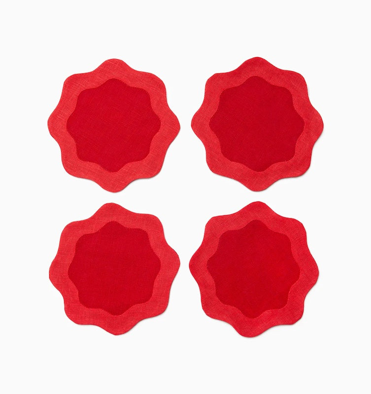 Ondulato Napkins Red and Poppy