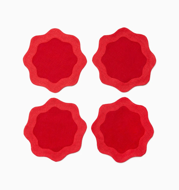 Ondulato Napkins Red and Poppy