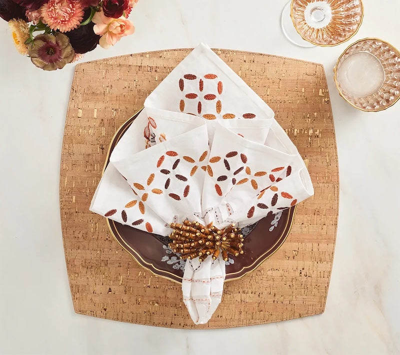 Whistler Placemat in Natural and Gold