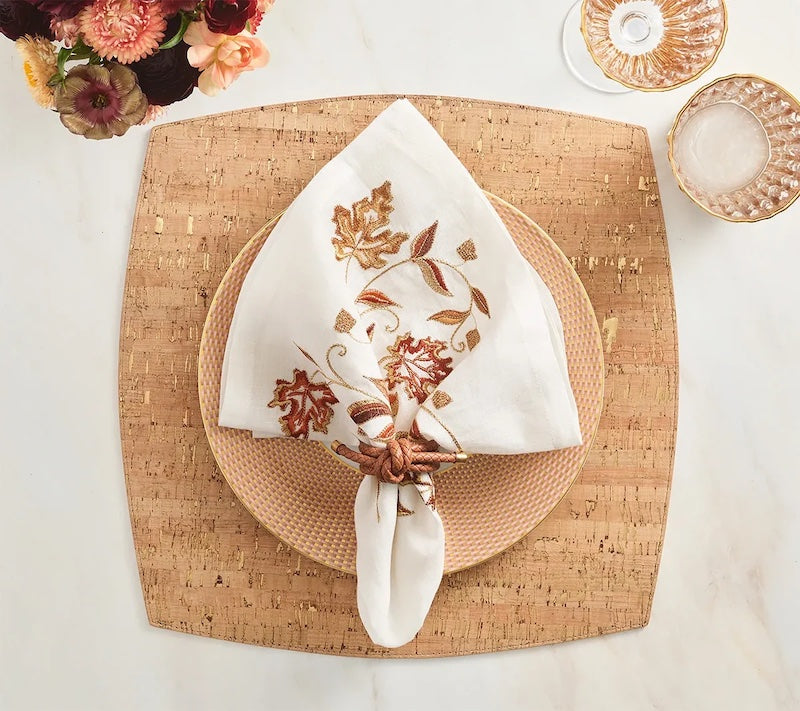 Whistler Placemat in Natural and Gold