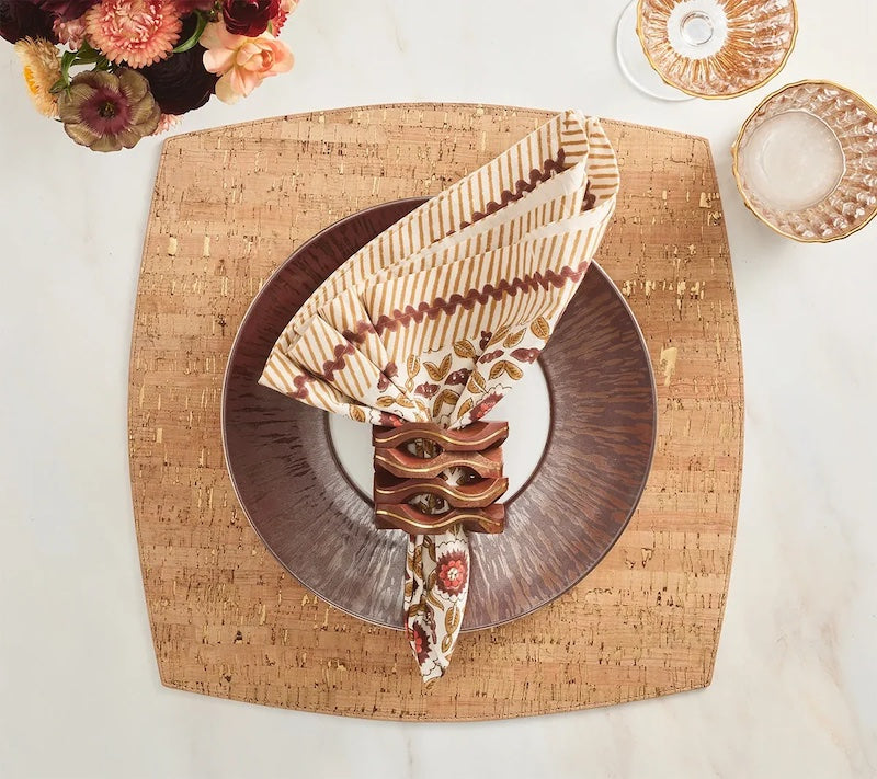 Whistler Placemat in Natural and Gold