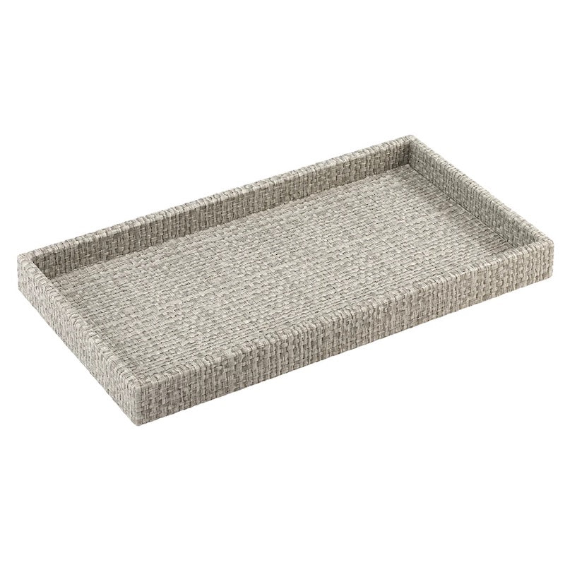 Wicker Bath Accessories in Pebble