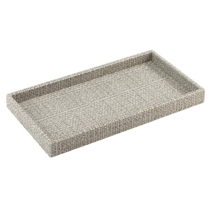 Wicker Bath Accessories in Pebble