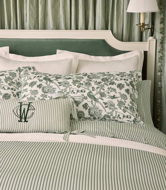 Windsor Stripe Classic Printed Sheet Set Moss