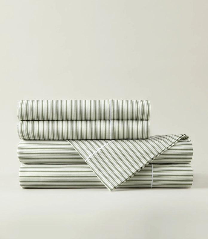 Windsor Stripe Classic Printed Sheet Set Moss