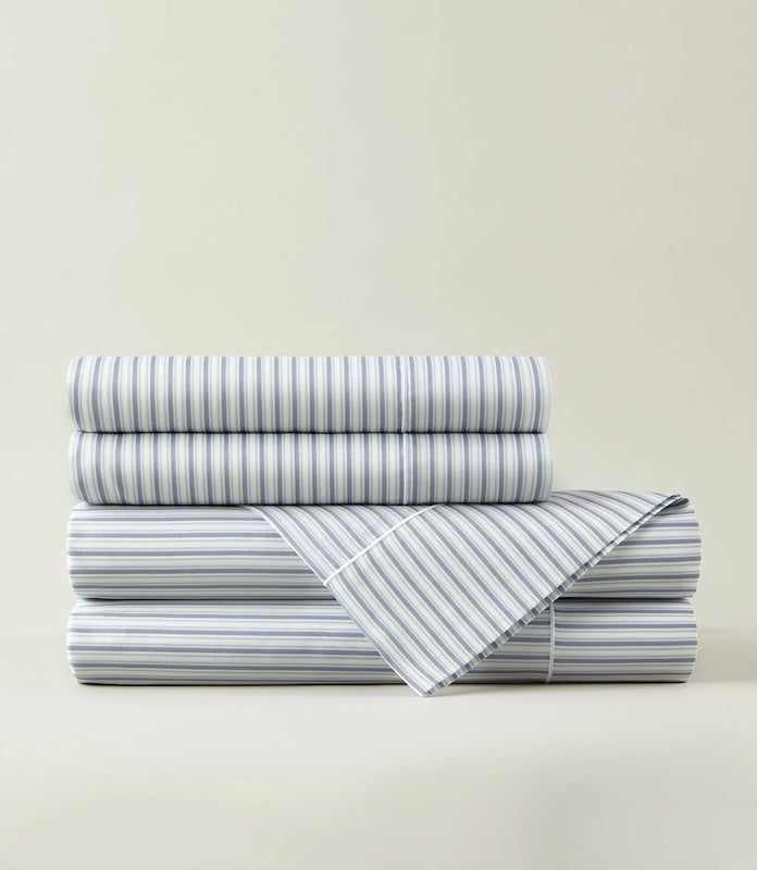 Windsor Stripe Classic Printed Sheet Set Wedgewood