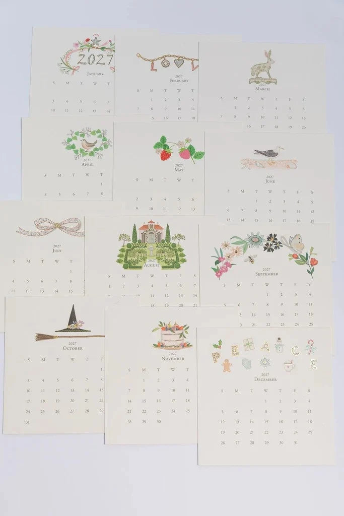 Karen Adams 2027 Calendar Silver Easel
