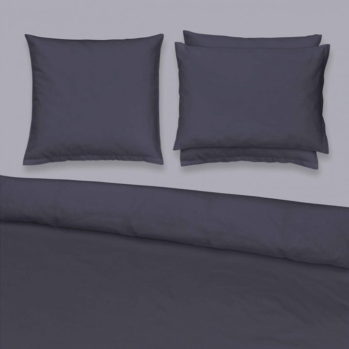 Satin Uni Fitted Sheets Antrazit