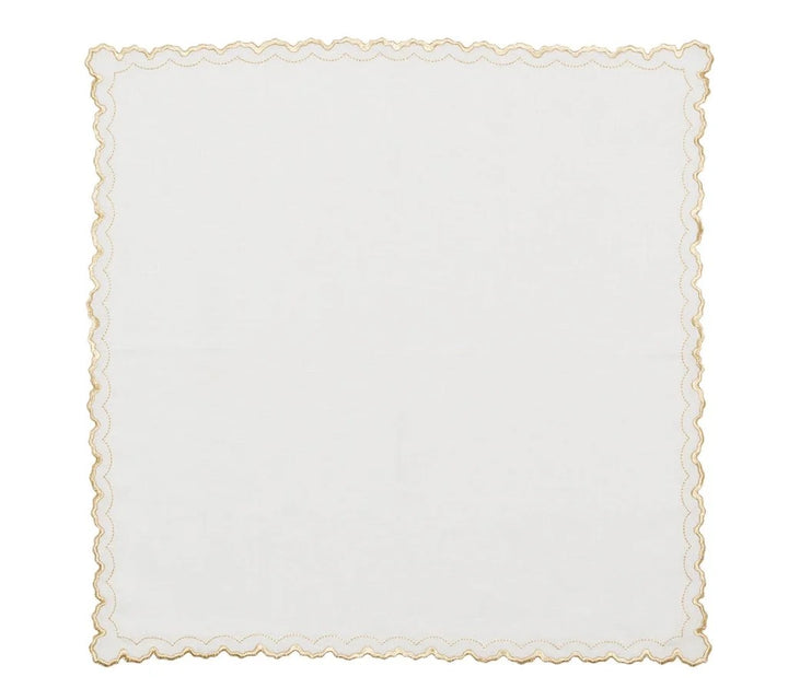 Arches Napkin White & Gold