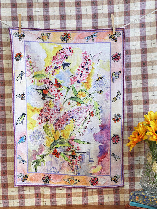 Butterfly Bush Tea Towel