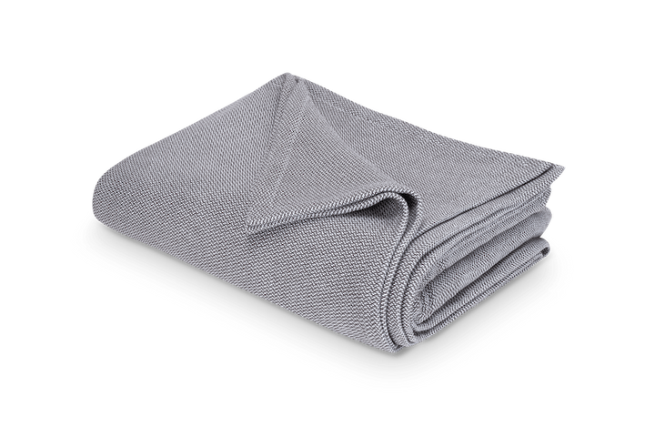 Matouk Costa Mesa Blanket Charcoal