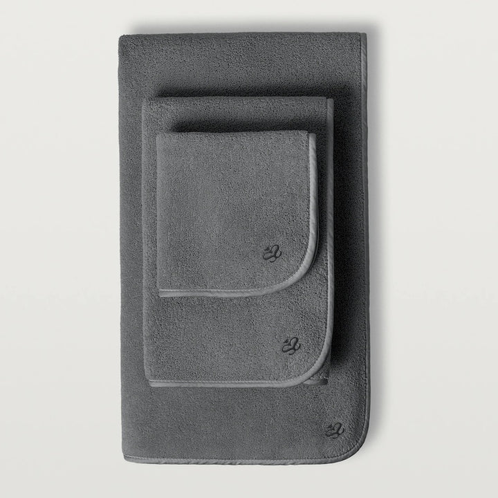 Delfine Bath Towels Charcoal